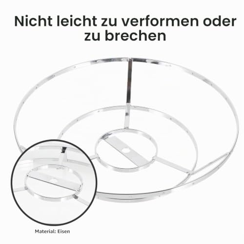 Anneome Lampshade Frame Made of Metal Hanging Lamp Frame for DIY Lampshade Lampshade Holder for Table Lamps and Desk Lamps Easy Assembly for Home, Office and Bar 9.84 x 9.84 x 2.36 Inches