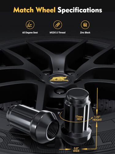 MIKKUPPA M12x1.5 Lug Nuts & & 1/4oz Wheel Weights