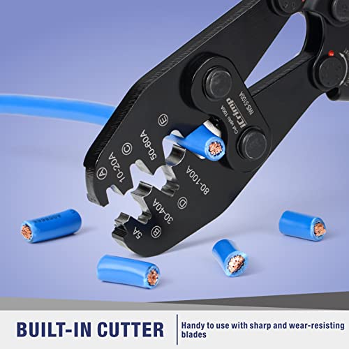 iCrimp Battery Cable Lug Crimping Tool for Open Barrel Lug for AWG 13-3 IWS-5100A