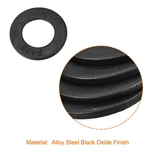 uxcell 7/8-Inch Flat Washer, Alloy Steel Black Oxide Finish Pack of 25 7/8 Inch