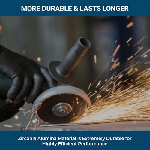 Benchmark Abrasives 4.5" x 7/8" Premium Zirconia T29 Angled Flap Discs 4 1/2 for Angle Grinder, Sanding Discs, Finishing, Rust, Stock Removal- Grinding Wheels 4 1/2 Inch (10 Pack) - 80 Grit