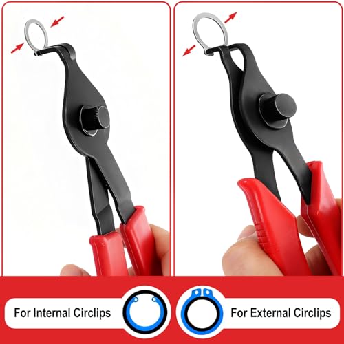 Doaho 10pcs Snap Ring Pliers Set with Straight/Bent Jaw,Storage Case 10 PCS