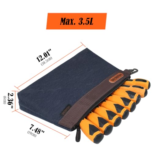 WELKINLAND Heavy-Duty Canvas Tool Pouch, 5-Color & 12-Inch Tool Pouch Set