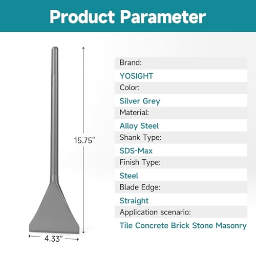 Tile Chisel with SDS-Max Shanks Large