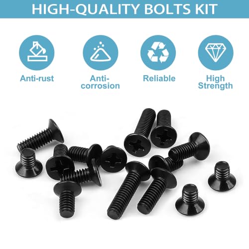 660pcs M3 M4 Countersunk Screws Assortment Kit,Carbon Steel Bolts and Nuts 660pcs-CountersunkScrewsM3M4