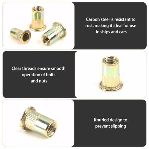 OctBird 430Pcs Rivet Nut Tool Kit, Metric Rivet Nut Combination (M8/M6/M5/M4/M3), Rivnuts Suitable for Furniture, Decoration, Automotive, Marine and Industrial Applications