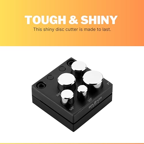Splenor Tools 5 Round Punch Disc Cutter - for Jewelry Making - Metal Working & Cutting Tool - Size ½ to 1"