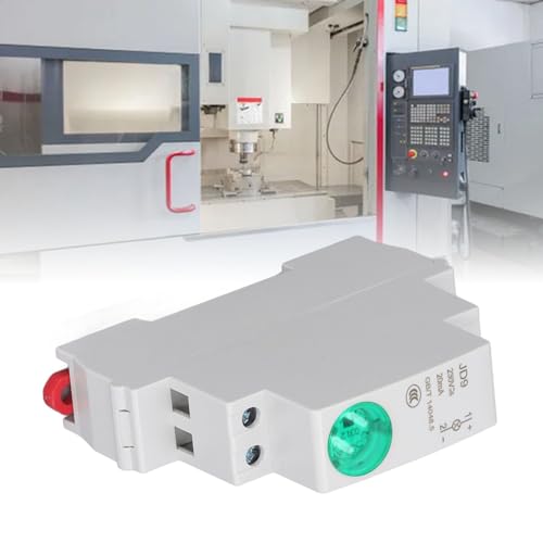 Industrial Indicator Light, DIN Rail Mount, LED Indicator Light, Circuit Signal Indicator for Distribution Box, CNC Lathes, Workshops, AC DC 230V (GREEN) Green