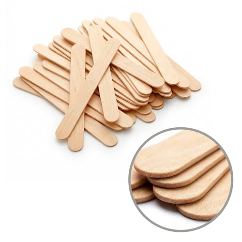 KMINA Wooden Mouth Depressors Non Sterile 150mm x 18mm x 1.6mm (Pack of 100 | Tongue depressor, latex-free, handy format for practice and everyday life, 1 box for refilling, stable in the hand