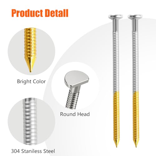 SS304 30-34 Degree Framing Nails 2-1/2" x .113" Ring Shank 320 PCS 2-1/2" x .113" 320 pcs