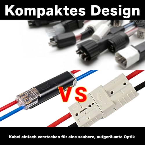 Pack of 30 2 Pin 18-22AWG Cable Connector D Fast Connection | No soldering, waterproof cable connector, 2 pin, connector for car, LED, motorcycle, mobile home, 12/24 V applications d small 2 pin (30)