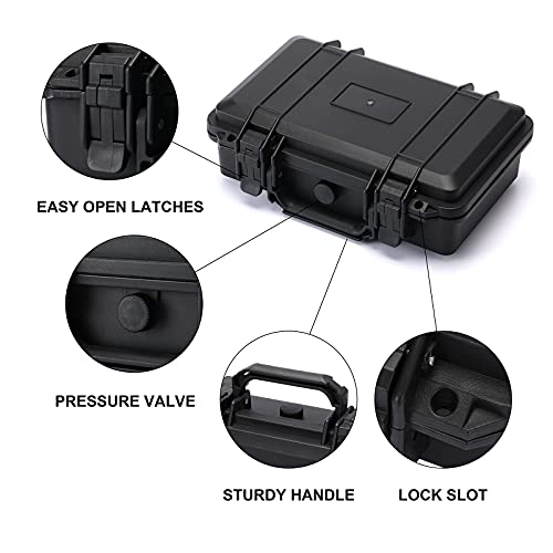 CASOMAN 11.5-Inch Water-Proof & Explosion-Proof Box, with Cush- Proof Sponge, IP67 Water Proof Grade, Customizable Foam 11.5" X 8.3" X 3.9"
