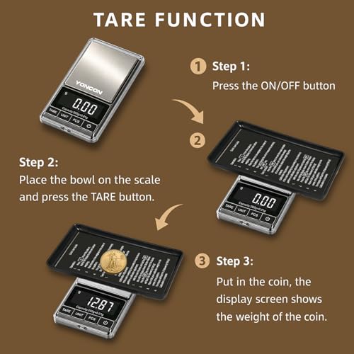 Digital Coin Scale, Gram Scale 0.01g Accuracy for Coin Collectors, Bank Tellers and Home Use, Ideal Scale for Gold and Jewelry, 200g Capacity with Calibration Weight