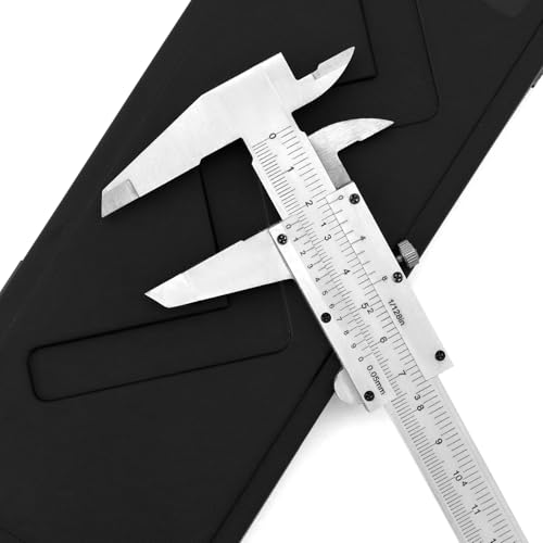 QWORK Vernier Caliper, High Precision Vernier Caliper 6"/150mm, 0.05mm/1/128" Tolerance Caliper with Locking Screw for Versatile Measurements