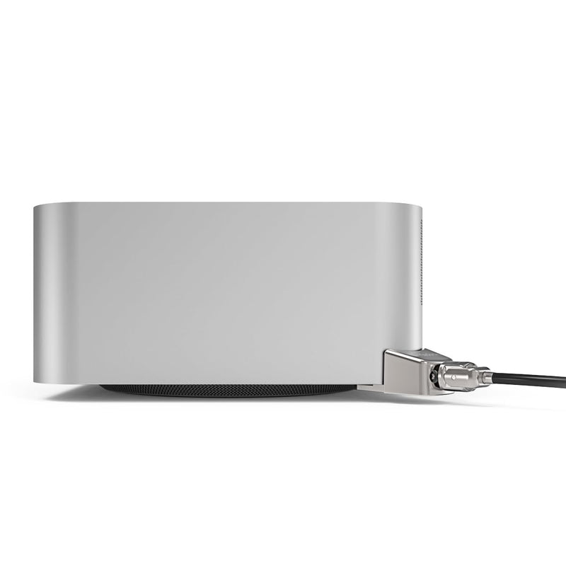 Compulocks Mac Studio Ledge Lock Adapter with Keyed Cable Lock - Secure Your Mac Studio with Durable Silver Locking Solution - Perfect for Home & Office Use
