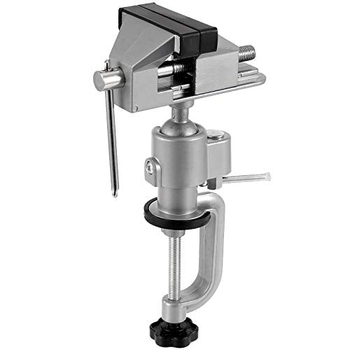 2 PCS 3 Inches Bench Vise, Tilts Rotate 360° Universal Work, Universal Table Vise, Aluminum Table Vise for Welding, Woodworking, Jewelry Making, Metal Working