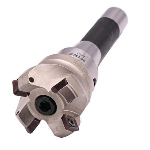R8 Arbor, 1.97"/50mm Cutting Dia KM12 50-22-4T Face Mill Shell Cutter Set KM12-50-22-4T