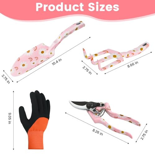 Garden Tools Set Heavy Duty Gardening Tools Set + Garden Tools 7 Pack Garden Tool Set with Ergonomic Non-Slip Handle