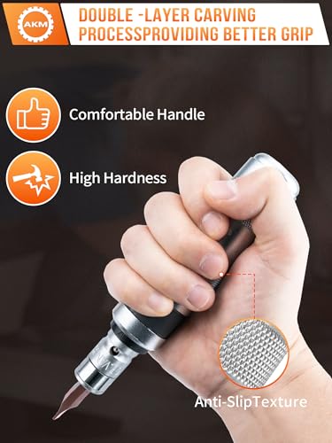 AKM 3/8" Hand Manual Reversible Impact Driver Set Extractor Impact Screwdriver S2 Steel Much More Durable Disengage Rusted Fasteners or Frozen Bolts 3/8" Driver