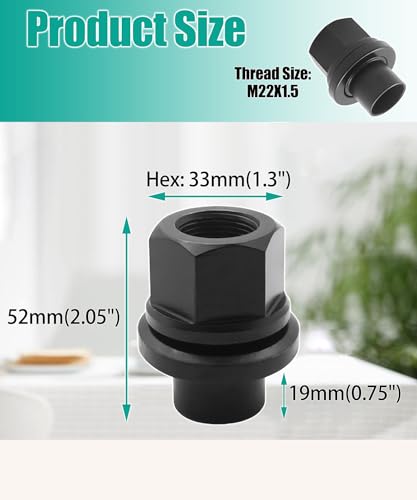 10PCS M22x1.5 Hex Wheel Lug Nuts 10