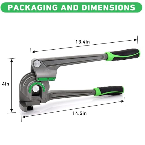 Tube Bender, Pipe Bender, 1/4” 3/8” 1/2” (6/8/10mm) O.D. 3 in 1 Tubing Bender 180° HVAC Copper Aluminum Tubes Bending Tool for Air Conditioning Refrigeration Repair Refrigeration Tool