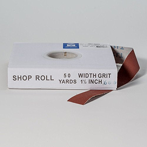 Mercer Industries 381600-1-1/2" x 50 yards Shop Roll, 600 Grit 1-1/2" x 50 yd