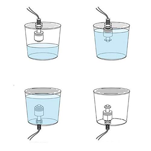 ZP4510 2pcs Mini Liquid Water Level Sensor Vertical Float Switch for Aquarium Pump Control L=45mm