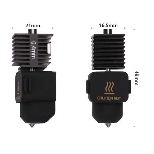 2PCS A1 Mini, A2L Upgrade Hotend Kit, 3D Printer Print Head Hot End Heating Block Kit with 0.4mm Hardened Steel Nozzle and Silicone Socks for Bambu Lab A1/A1 Mini 2 Pack