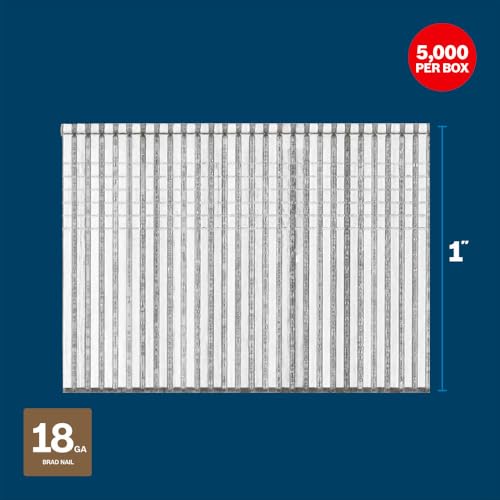Bosch GNH18G100GV 1 In. x 18ga Brad Nails (5000 Per Box)