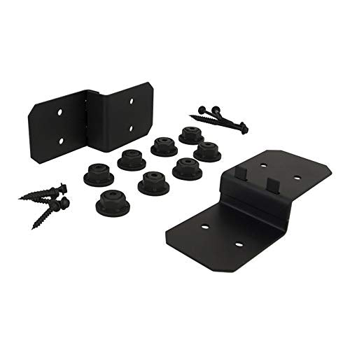 OZCO 2 Pcs Ironwood Post to Beam Connector 4" | Decorative Post to Beam Bracket for Pergola, Pavilion, Deck and Outdoor Wood Structures | Powder-Coated Galvanized Steel Hardware