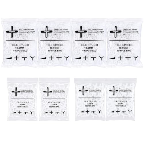 3/8" 10mm 3mm 1/8", 5mm 3/16" Tile Spacers 800PCS Mixed Kit
