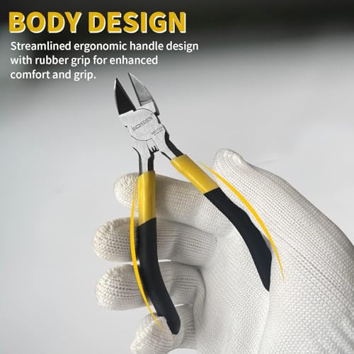 BOOSDEN Mini Pliers Set of 2 with 127 mm Side Cutters and Flush Cutters | For crafts, electronics, model making, cable ties, 3D printing and jewellery making