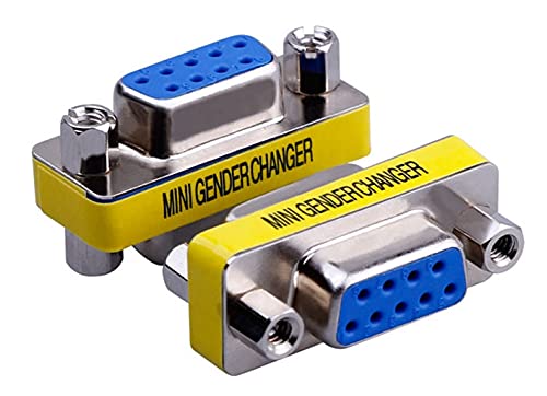4 Pack Rs232 Serial Cable 9 Pin DB9 Female to Female/Male to Male Gender Changer Coupler Adapter Connector