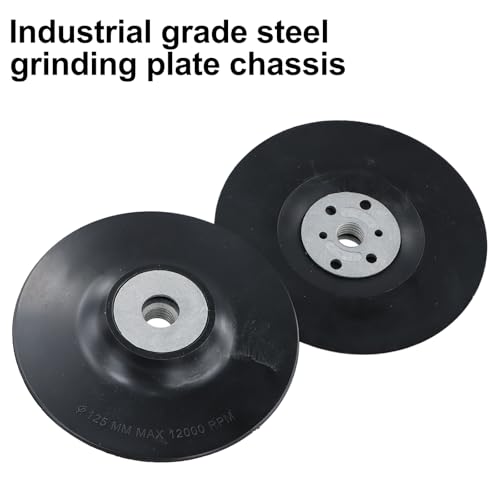 Pack of 2 Fibre Discs 125 mm Sanding Discs Angle Grinder Sanding Disc Grinding Attachment for Angle Grinders Compatible with Grinders and Grinders with an Inner Diameter of 14 mm