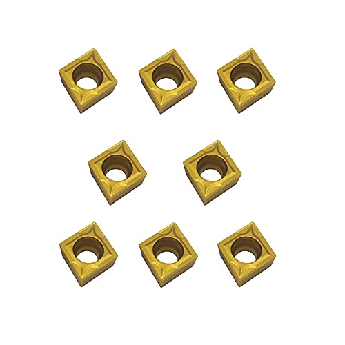 40pcs CCMT09T304/CCMT32.51 TCMT110204/21.51 Carbide Turning Inserts,CCMT/TCMT Insert Mutilayer Coated CNC Lathe Replacement Cutters Inserts for Lathe Turning Tool Holder Boring Bar