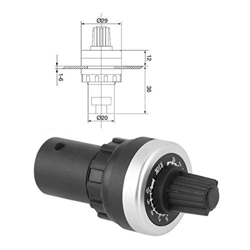 DEWIN Potentiometer 10 K, rotary potentiometer, potentiometer, plate mounting for VSD VFD drive with variable speed