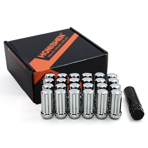 49351-09-24PCS Chrome M14 x 1.5 Duplex Spline Lug Nut with Key, 24+1 Pack