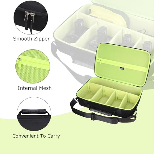 Tourmate Hard Storage Case for RYOBI ONE+ 18V Cordless Dual Temperature Glue Gun - Travel Case for Machinery & Accessories(Box for Sale) (Black & Green, M) Black & Green