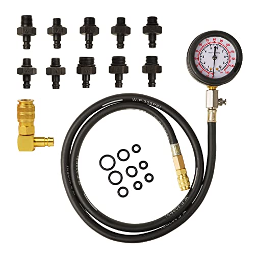 Oil Pressure Tester Tool, Oil Pressure Gauge kit, 0-140 PSI PressureTestDiagnostic Tools, Engine Oil Pressure Tester Tool kit, for car Truck red-1