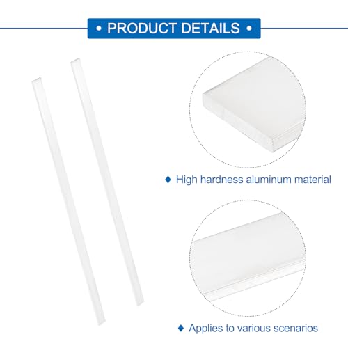 MECCANIXITY 6 Pcs Square Aluminum Flat Bar, 3/32" (3mm) Thick x 25/32" (20mm) Width x 16" (406.4mm) Long 6061 Aluminum Flat Plate Solid New Mill Stock Silver for Industrial Building 3/32"x 25/32"x 16"