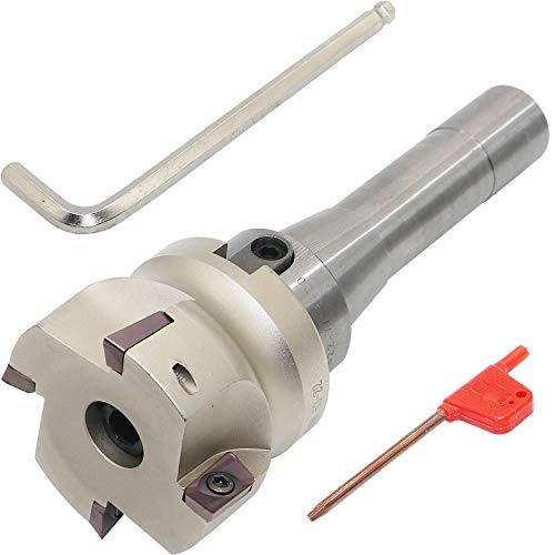 Face Milling Cutter Holder 90 Deg 400R 63-22+R8-FMB22-7/16+APMT1604 Hard Alloy Blade+8mm Spanner+T15 Spanner, Used for Fough Machining of The Workpiece on The Milling Machine.(2.48 inches in diameter) 400R 63-22 (2.48 Inch)