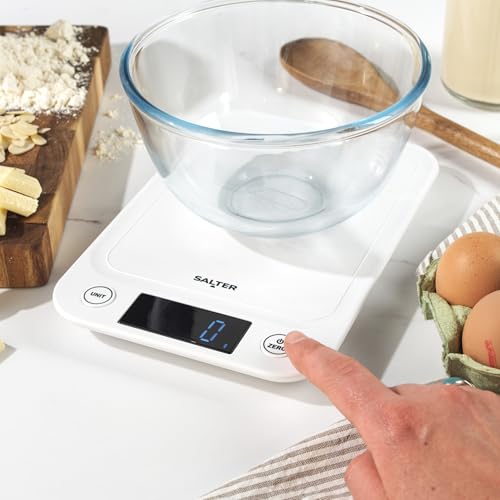 Salter Toronto Digital Kitchen Scale 5 Kg, Aquatronic, White