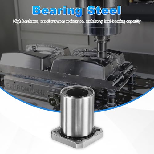 PATIKIL LMK25UU Linear Ball Bearing 25mm Bore Dia 40mm OD 59mm Long 5.5mm Hole, 2Pcs Round Flange Linear Motion Bushing Double Side Rubber Sealed Rod Liner Shaft for Machine 3D Printer 2