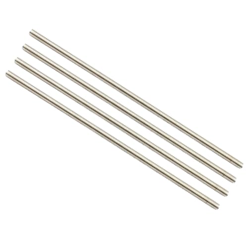 304 Stainless Steel 1/4"-20 Fully Threaded Rod, 4 Pieces 47" Length Long Threaded Rods