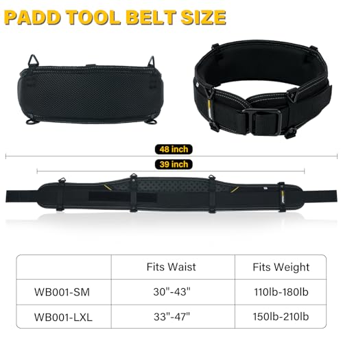 MELOTOUGH Padded Tool Belt,Heavy Duty Tool Belts and Cordless Drill Holder
