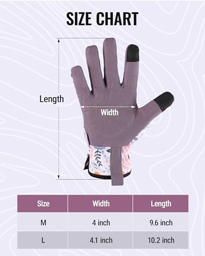 WORKPRO Cordless Grass Shear & Shrubbery Trimmer & WORKPRO Floral Garden Gloves for Women