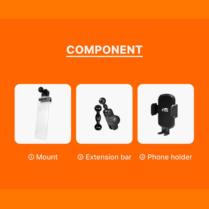 FICS Car Phone Holder for Genesis GV70 2026 Moder-Year – Custom-Fit Mount for Seamless Integration, Interior Accessories for Navigation, No Adhesive or Tools Required