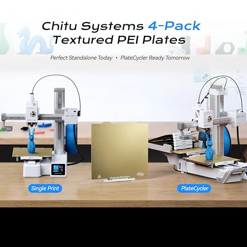 Chitu Systems PlateCycler C1M for Bambu Lab A1 Mini 3D Printer, Automatic Build Plate Changer, Multi Plate System, Hands-Free Batch Printing, Easy 3D Printer Accessories & Upgrade (4Pcs Build Plate) 4Pcs Build Plate