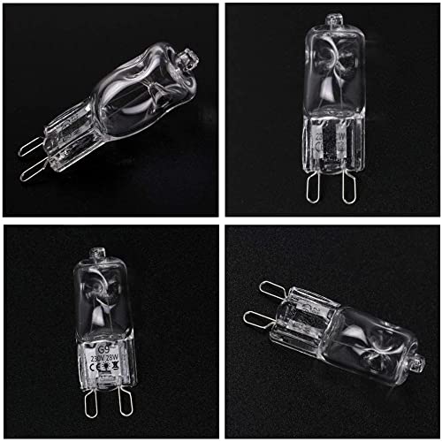 OSDUE G9 Halogen Bulbs, Pack of 5 Capsule Lamps Dimmable 28W 230V Warm White Lamps 2800K for Oven Microwaves Cooker Ceiling Lights 28W 5PCS