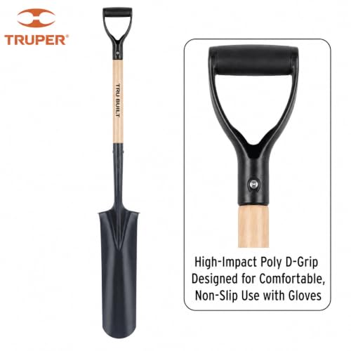Truper 16" Drain Spade Shovel, 30" Wood Handle (Model 31178 / PEP-PE)